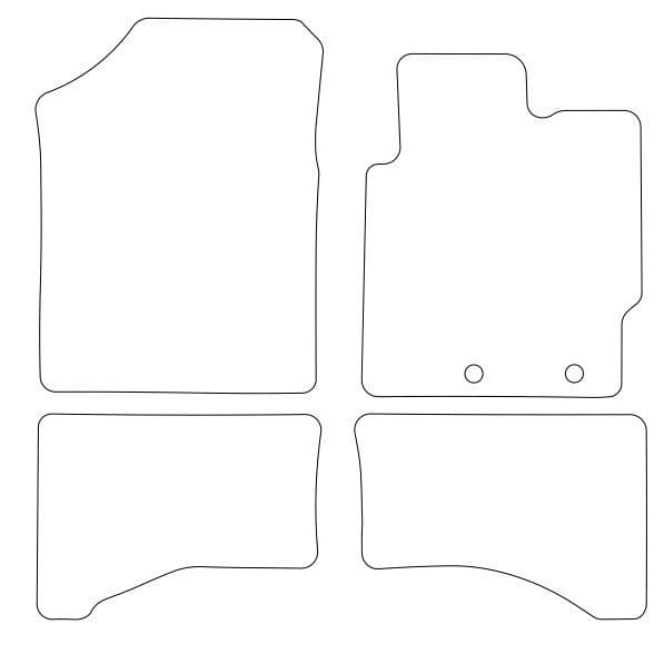 Autostyle Tailored Car Mats for Toyota YARIS HYBRID from 2011 to 2019