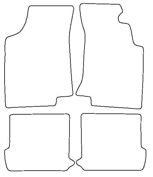 thumbnail image 2 of Custom Tailored Black Velour Floor Mats For Ford Focus Mk3 2011-2016 – Set Of 4 With Logo 2 of 6