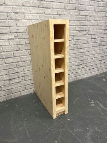 (1 IN STOCK) Traditional Style, Solid Pine single wine rack base unit
