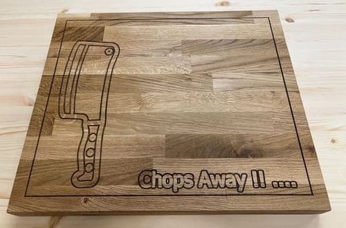 "Chops Away!!" Chopping board