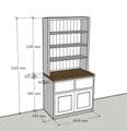 1000mm Country Style Open Kitchen Dresser