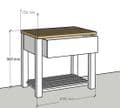 1000mm Free Standing Mini Island