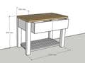 1200mm Free Standing Mini Island