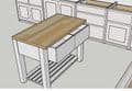 1200mm Free Standing Mini Island