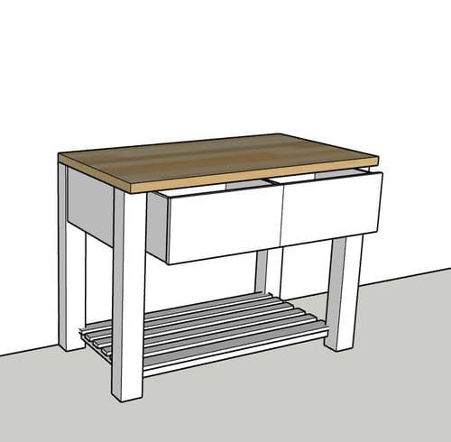 1200mm Free Standing Mini Island