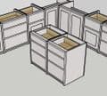 1200mm Mini Drawer Pack Island