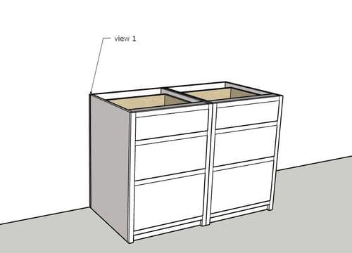 1200mm Mini Drawer Pack Island