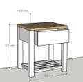 800mm Free Standing Mini Island