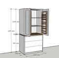 Breakfast Larder With Drawers 1000mm Wide