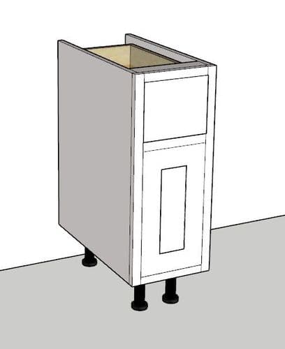 In-Frame Adjustable Style 1 Door & 1 Drawer Kitchen Base Unit 300mm Wide
