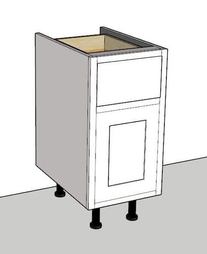 In-Frame Adjustable Style 1 Door & 1 Drawer Kitchen Base Unit 400mm Wide