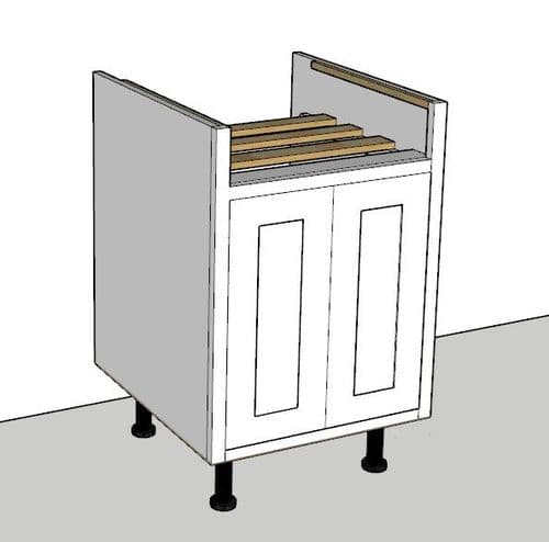 In-Frame Adjustable Style 2 Door Baby Belfast Base Unit (Overall Width Is 530mm)