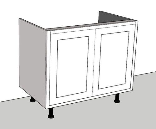 In-Frame Adjustable Style 2 Door Kitchen Base Unit 1000mm Wide