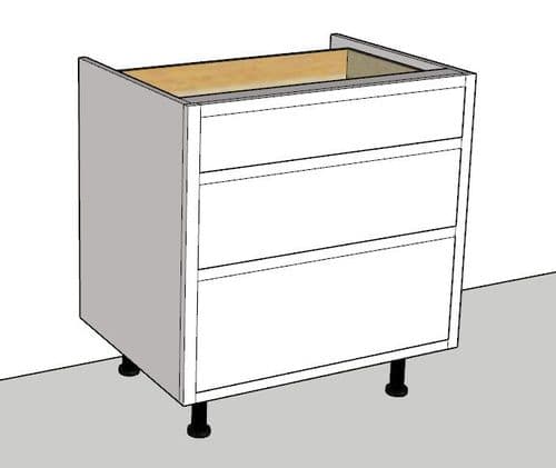 In-Frame Adjustable Style 3 Drawer Ascending Kitchen Base Unit 800mm Wide