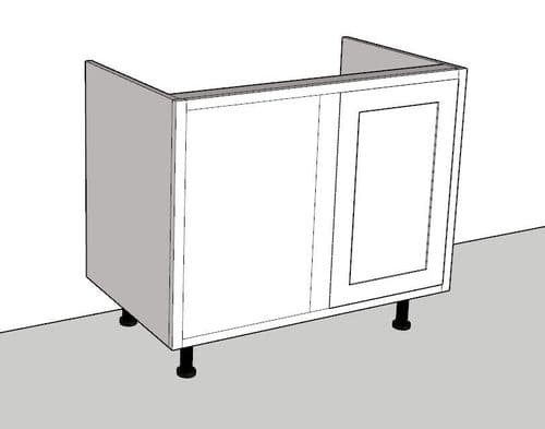 In-Frame Adjustable Style Corner Return Cabinet (1000mm - 1100mm Wide) Right Hand