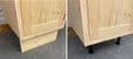 In-Frame Adjustable Style  Equal 3 Drawer Kitchen Base Unit 800mm Wide