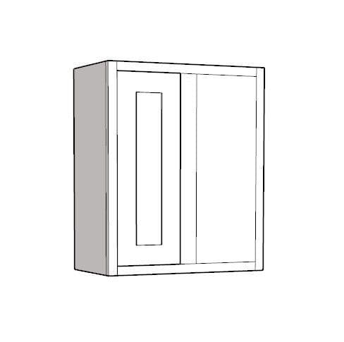 In-Frame Adjustable Style Left Hand Corner Return Wall Unit 600mm Wide