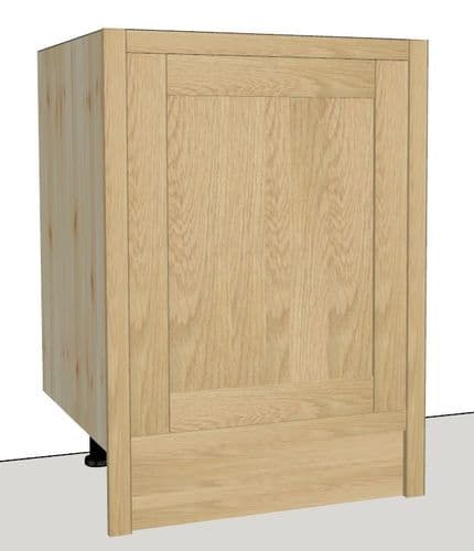 Oak Fronted 1 Door Base Unit, 600mm Wide