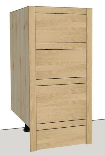 Oak Fronted 3 Drawer Base Unit 400mm Wide