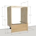 Oak Fronted 600mm oven base unit