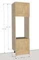 Oak Fronted Double Oven Larder unit 600mm Wide