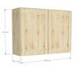 Overlay Style Pine 1000mm Wide 2 Door Kitchen Wall Unit