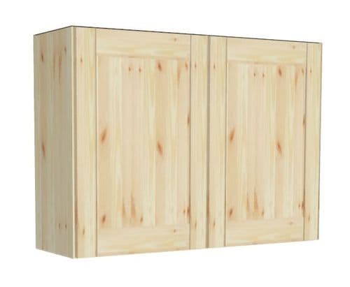 Overlay Style Pine 1000mm Wide 2 Door Kitchen Wall Unit