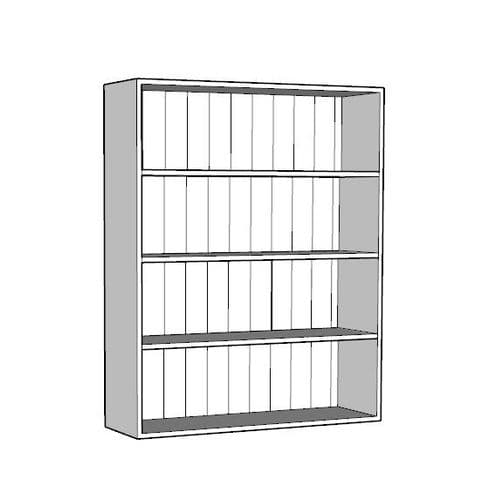 Overlay Style Pine 1000mm Wide Open Counter Top Storage Larder Unit