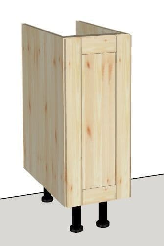 Overlay Style Pine 300mm Wide 1 Door Kitchen Base Unit