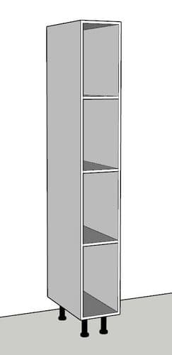 Overlay Style Pine 300mm Wide Open Storage Kitchen Larder Unit