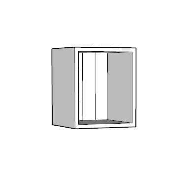 Overlay Style Pine 300mm Wide Stackable Half Height Kitchen Wall Unit