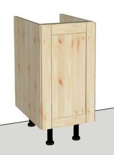 Overlay Style Pine 400mm Wide 1 Door Kitchen Base Unit