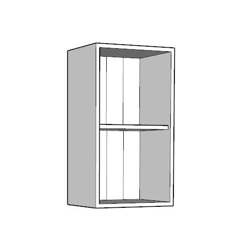 Overlay Style Pine 400mm Wide Open Kitchen Wall Unit