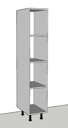 Overlay Style Pine 400mm Wide Open Storage Kitchen Larder Unit