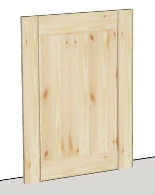 Overlay Style Pine 450mm Wide Integrated Door