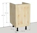 Overlay Style Pine 500mm 1 Door Kitchen Base Unit