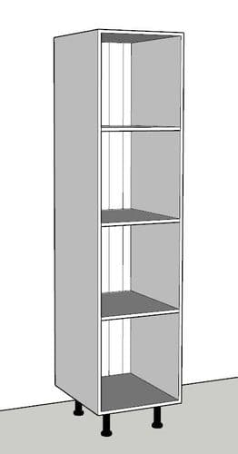 Overlay Style Pine 500mm Wide Open Storage Kitchen Larder Unit