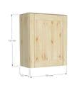 Overlay Style Pine 600mm Wide 1 Door Kitchen Wall Unit
