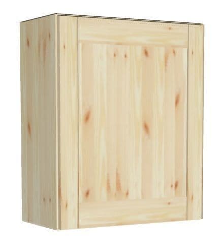 Overlay Style Pine 600mm Wide 1 Door Kitchen Wall Unit