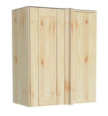 Overlay Style Pine 600mm Wide Left Hand Corner Return Wall Unit