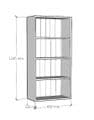 Overlay Style Pine 600mm Wide Open Counter Top Storage Larder Unit