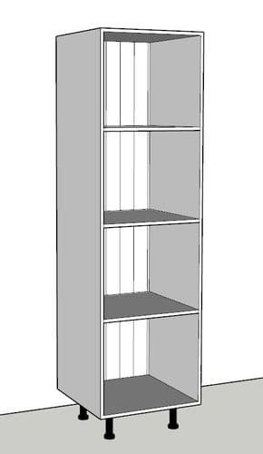Overlay Style Pine 600mm Wide Open Storage Kitchen Larder Unit