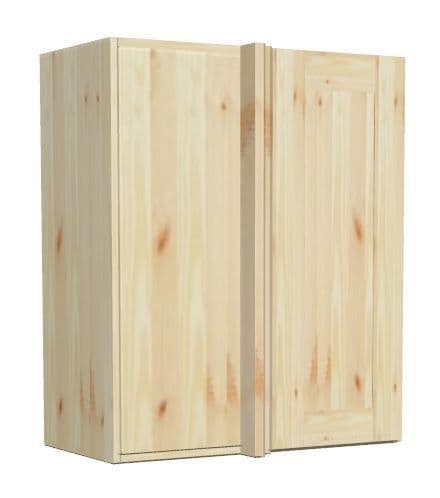 Overlay Style Pine 600mm Wide Right Hand Corner Return Wall Unit