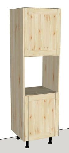 Overlay Style Pine 600mm Wide Single Oven Housing Kitchen Larder Unit