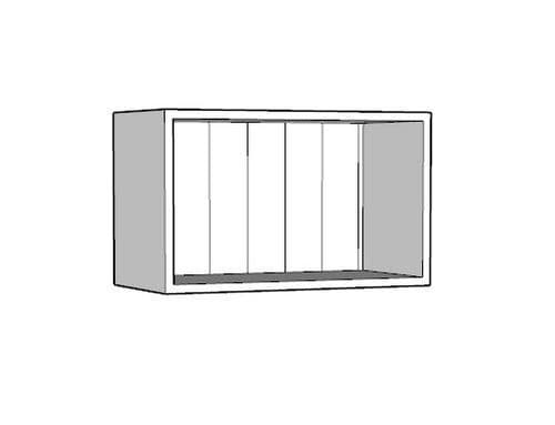 Overlay Style Pine 600mm Wide Stackable Half Height Kitchen Wall Unit