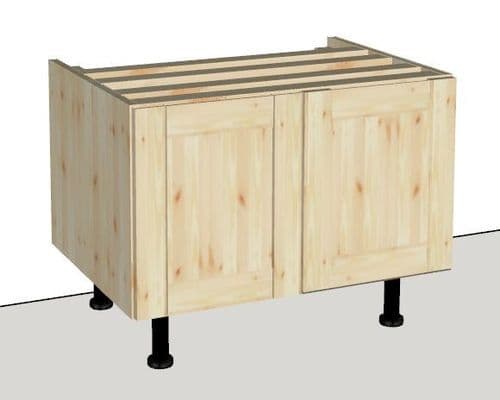 Overlay Style Pine 800mm Wide 2 Door Belfast Base Unit