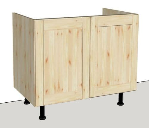 Overlay Style Pine 800mm Wide 2 Door Kitchen Base Unit