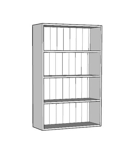 Overlay Style Pine 800mm Wide Open Counter Top Storage Larder Unit