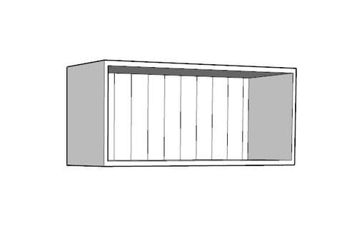 Overlay Style Pine 800mm Wide Stackable Half Height Kitchen Wall Unit