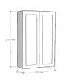 Pine Overlay Style Counter Top Storage Larder 800mm Wide